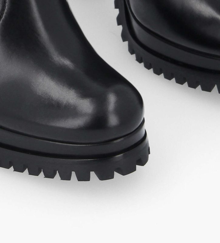 Heeled zipped boot - Lery 7 - Smooth leather - Black
